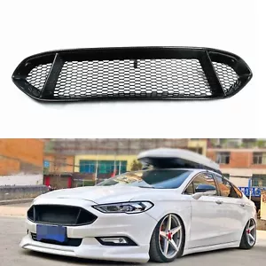 1x Sport Kühlergrill Gitter Für Ford Mondeo Fusion 2017-2018 Kohlefaser Schwarz - Picture 1 of 7