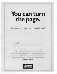 Anuncio de colección Allstate "You're In Good Hands" Safe Home America 1998 - Imagen 1 de 2