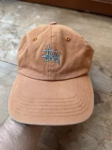 00s Vintage Stussy Orange Hat Streetwear Cap - Picture 1 of 6