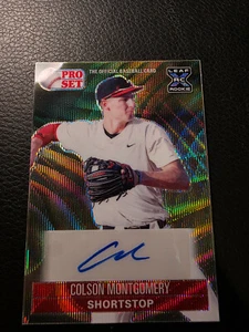 2021 Leaf Pro Set Metal - 1991 Base Autographs Colson Montgomery #PS1-CM2 Red... - Picture 1 of 2