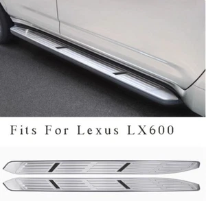 Silver Stainless Steel Fixed Running Board Cover fits for Lexus LX600 2022-2025 - Picture 1 of 5
