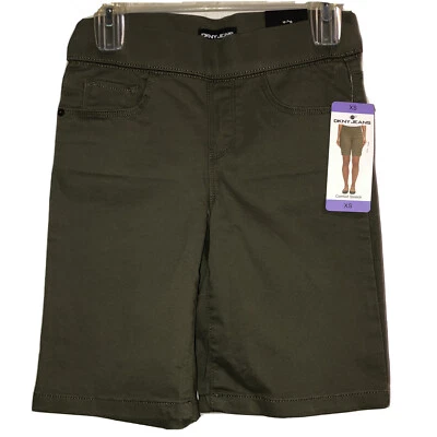 Bermuda DKNY Jeans Feminina Olive Comfort Elástica Tamanho X-Pequena Nova Com Etiqueta - Imagem 1 de 4