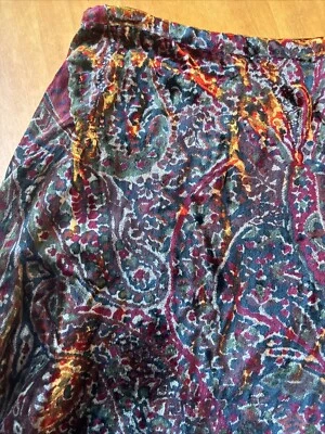 Minifalda Ralph Lauren Terciopelo Seda Paisley De Colección Todavía Tiene Etiquetas Sin Stock 10 G Foto 1 de 4