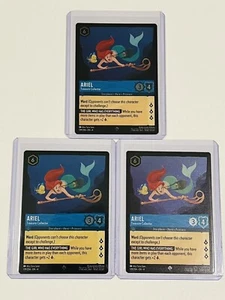 Disney Lorcana Ursula's Return- Ariel #139/204 Super Rare Sapphire Cold Foil (3) - Picture 1 of 5