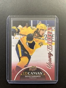 David Farrance - 2021-22 UD Series 1 -Young Guns Canvas RC #C98 Nashville - Picture 1 of 2