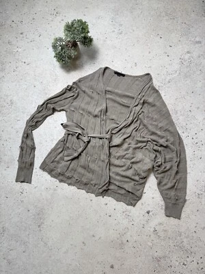 Alexander Wang Unisex Asymmetrical Cardigan Men Size M Beige Avant Garde  - Image 1 of 4