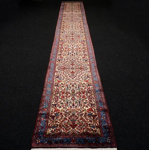 Orient Teppich Hosseinabad 783 x 81 cm Läufer Beige Perserteppich Handgeknüpft - Bild 1 von 14