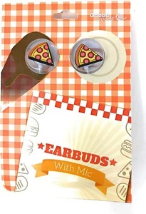 Gabba Goods Pizza Earbuds with Microphone, Orange, 6 x 4 x 1 inches - Picture 1 of 2