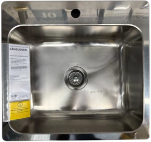 New IKEA LANGUDDEN Inset Sink Stainless Steel 56x53 cm (22x20 5/8 ") 891.574.84 - Picture 1 of 1