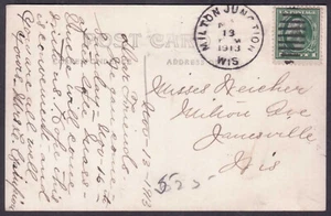 Milton Junction, Wisconsin - Rock Co. DPO (1870-1974) - 1913 RPPC von House - Bild 1 von 2