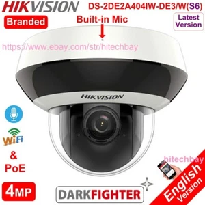 Hikvision 4MP DarkFighter 4x Zoom PTZ IP Camera Mic WiFi PoE DS-2DE2A404IW-DE3/W - Picture 1 of 12