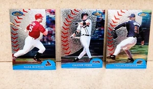 2000 Topps Finest Refractor LOT - CHIPPER JONES  MARK MCGWIRE. TREVOR HOFFMAN  - Picture 1 of 5