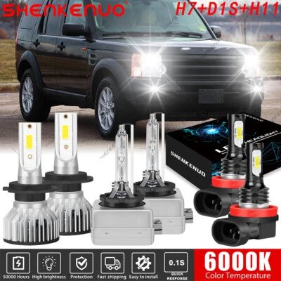 Para Land Rover LR2 LR3 2008-2010 HID 6x LED Faros Bombillas Alta/Baja + Kit de Luces Antiniebla Foto 1 de 4