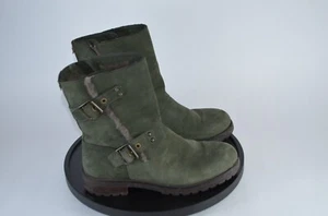 Bota de motociclista de gamuza UGG Niels verde resistente al agua #1018607 para mujer 8 - Imagen 1 de 8