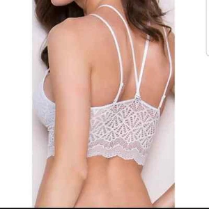 Anemone long line lace choker bralette ivory S/M - Picture 1 of 6