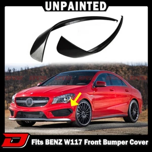 14-16 Fit For Mercedes BENZ W117 4DR Front Bumper Lip Splitter Spoiler Unpainted - Bild 1 von 6