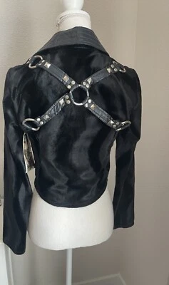 全新!!! 罕见 Lip Service King's Leopard Y2K Bondage 夹克 尺寸 S — 第 1/4 张图片