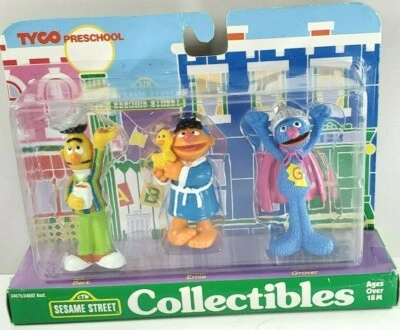 SESAME STREET COLLECTIBLES Tyco 幼儿园 BERT & ERNIE & GROVER (VTG) — 第 1/2 张图片