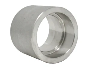 Coupling 2" Class 3000 (3M) Forged 316 Stainless Steel Socket Weld Pipe Fitting - Picture 1 of 8