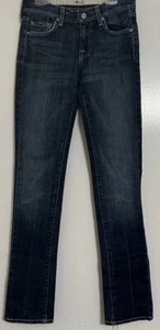 7 For All Mankind Barney's New York Distressed Skinny Blue Jeans Sz 24 Nice Pair - Picture 1 of 12