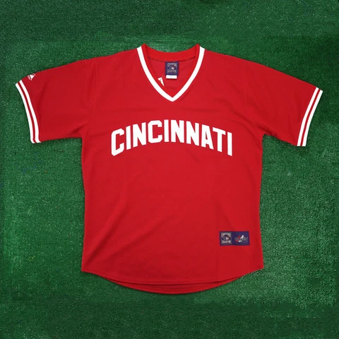 Cincinnati Reds Majestic Athletic Cooperstown Throwback Men's Red Jersey Cover