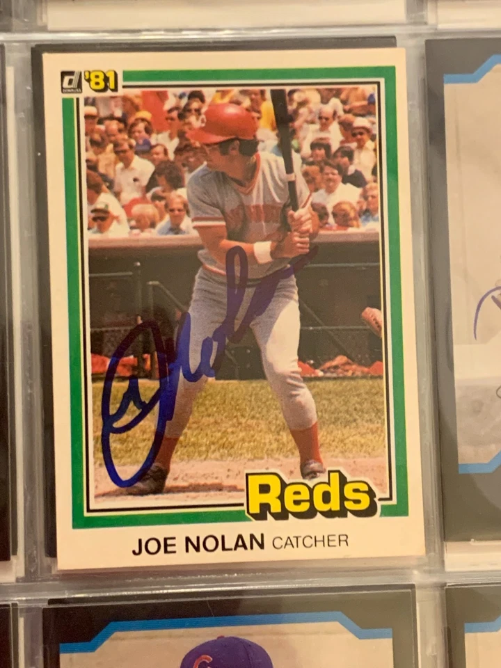 JOE NOLAN AUTOGRAPHED SIGNED 1981 DONRUSS CARD CINCINNATI REDS COA - Image 1 of 1