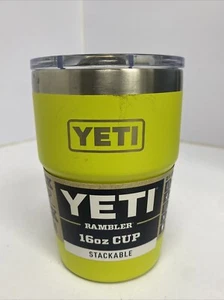 YETI Rambler 16 oz Stackable Cup Firefly Yellow - Picture 1 of 6