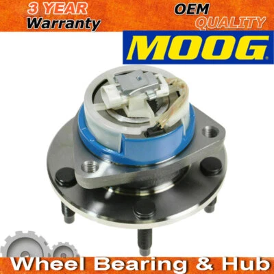 Paquete de 1 cojinete de rueda trasera y buje Moog-512153 para Cadillac XLR Chevy Corvette ABS Foto 1 de 4