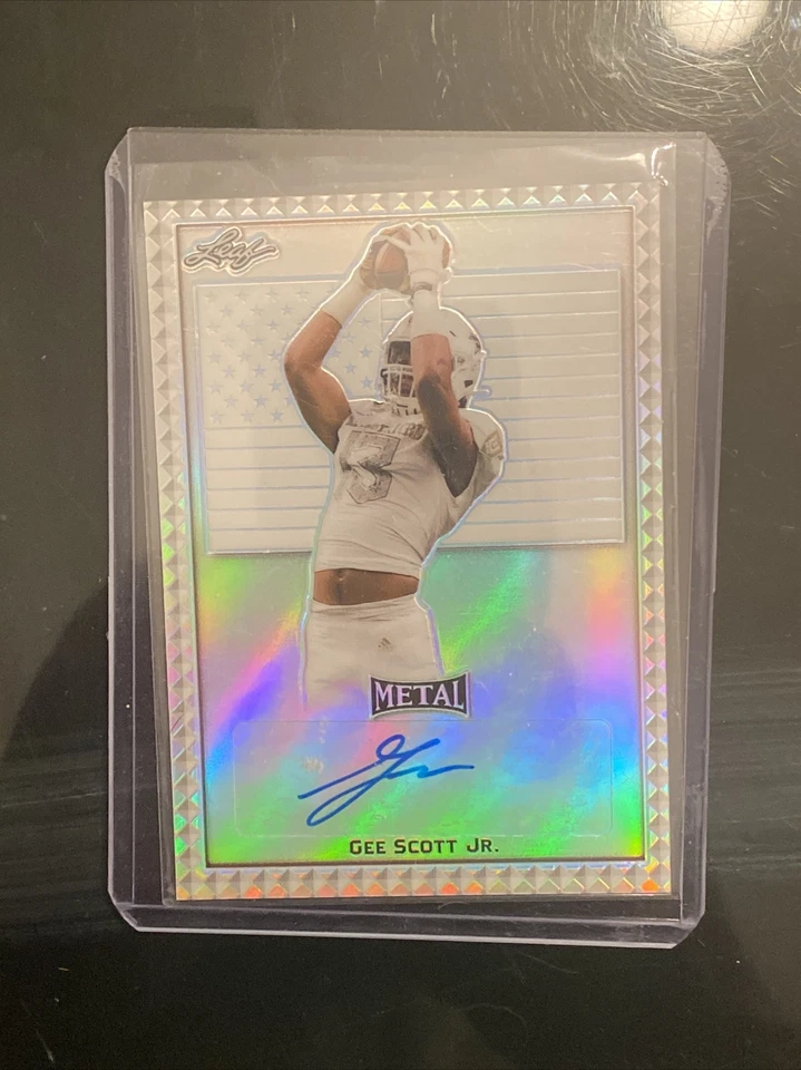 2020 Leaf All-American Bowl GEE SCOTT Jr #15/15 Silver Flag Auto OHIO STATE - Image 1 of 1