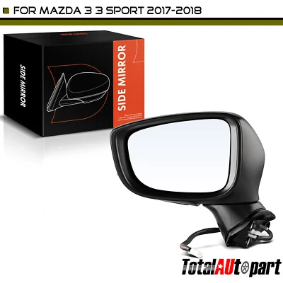 Espejo plegable manual blanco con 5 pines para Mazda 3 3 Sport 2017-2018 conductor izquierdo Foto 1 de 4