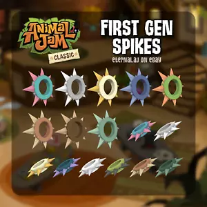 Animal Jam Classic AJC First Gen Spiked Collar/Wristband (READ DESCRIPTION) - Afbeelding 1 van 20