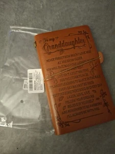 2 NEW "To My Granddaughter" Leather Notebooks. - Picture 1 of 12