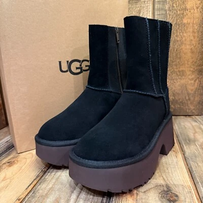 UGG ЖЕНЩИН КЛАССИЧЕСКИЙ TWIN ШОВ НОВЫЙ ВЫСОТЫ ЗАГРУЗКИ РАЗМЕР США 6 ЧЕРНЫЙ 2,75» ПЛАТФОРМА - Изображение 1 из 4