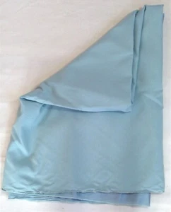 Light Blue Satin Backed Medium Weight Fabric - 5 Yards x 55" Wide - Picture 1 of 2