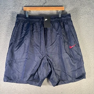 Nike Hombres Gimnasio Nylon Pantalones Cortos Baloncesto Azul Marino Rojo Swoosh Cordón TALLA 3XL NUEVO - Imagen 1 de 9