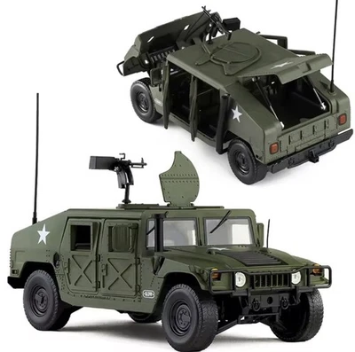 1:18 Military Humvee Modellauto Sammlerstück Metall  Türen beweglich Army Grün - Bild 1 von 4