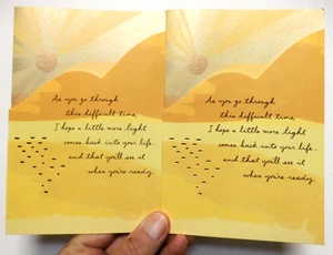 2 Hallmark Cards Encouragement As You go Through This Difficult Time - Picture 1 of 9