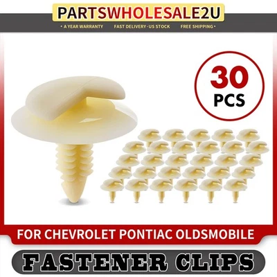 Clip de sujetadores de doble cabeza retenedor de panel interior de puerta de 5/16 pulgadas 30 piezas para Chevy Foto 1 de 4