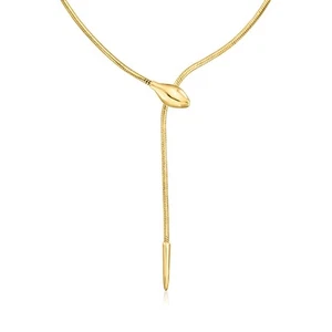 Pure Collection by Ross-Simons 18kt Gold Vermeil Snake Lariat Necklace - Picture 1 of 7