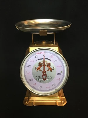 Ancienne BALANCE DE COMMERCE Thaïlandaise 7 Kilos Double Cadran Plateau Amovible - Photo 1/4