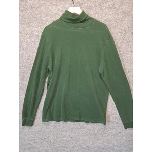 Vintage Polo Golf Ralph Lauren grün Baumwolle Langarm gerippt Rollkragen L - Bild 1 von 6