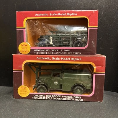Vintage Yorkshire Co 1/25 Scale Replica Truck Lot of 2 Pole Digger, Lineman - Image 1 of 4