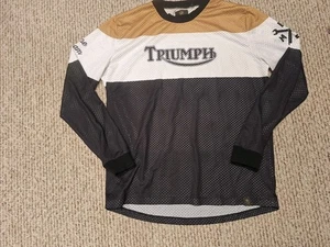 Triumph Motorrad Biker Retro Selten Club Trikot Mesh Shirt M - Bild 1 von 6