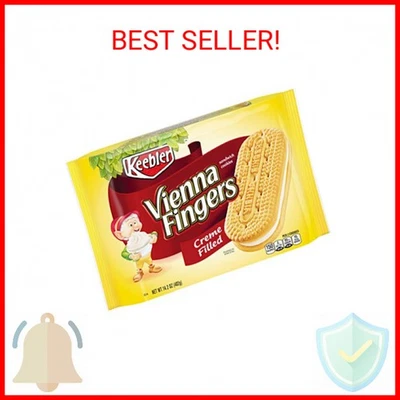 Keebler Cookies, Vienna Fingers Sandwich Cookies, Creme Filled, 14.2 oz Tray - Изображение 1 из 2