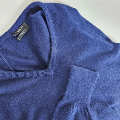 Suéter De Colección Christian Dior Para Hombre Grande Azul Cobalto 100% Acrílico Hecho en EE. UU. Foto 1 de 4