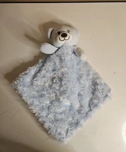 Little Beginnings blauer Teddybär liebevolle weiche Wirbel flauschige Plüsch Sicherheitsdecke - Bild 1 von 6
