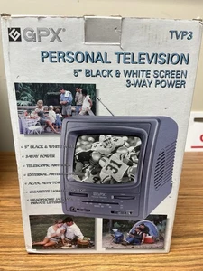 GPX 5 Inch Black And white 3 Way Power TV!!!New Old Stock!!! Never Used!!! - Picture 1 of 3