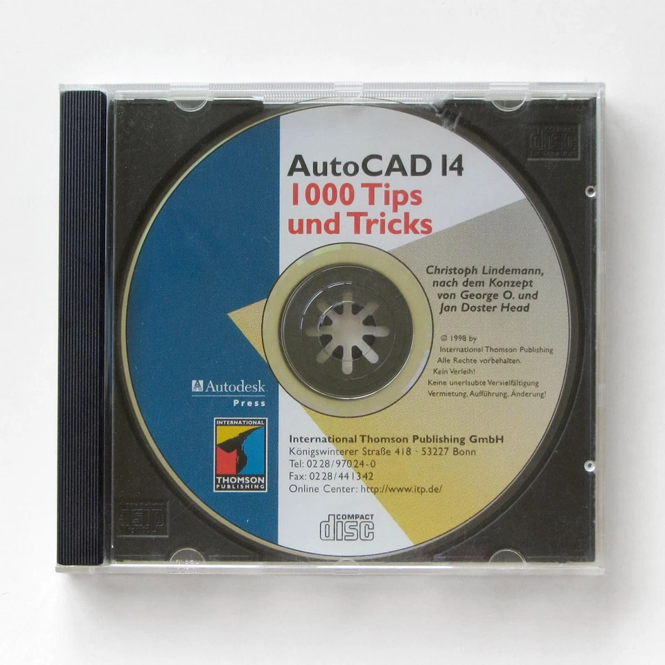 AutoCAD 14 - 1000 Tips und Tricks [PC CD-ROM] Christoph Lindemann Autodesk Press - Bild 1 von 1