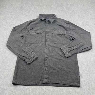 Camisa Patagonia Para Hombre Gris Mediana Manga Larga Franela Fiordo Pesada Orgánica 53947 Foto 1 de 4