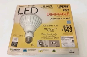 New Feit Electric LED Soft White Dimmable BR30 Flood 65W Replacement 750 Lumens - Picture 1 of 6
